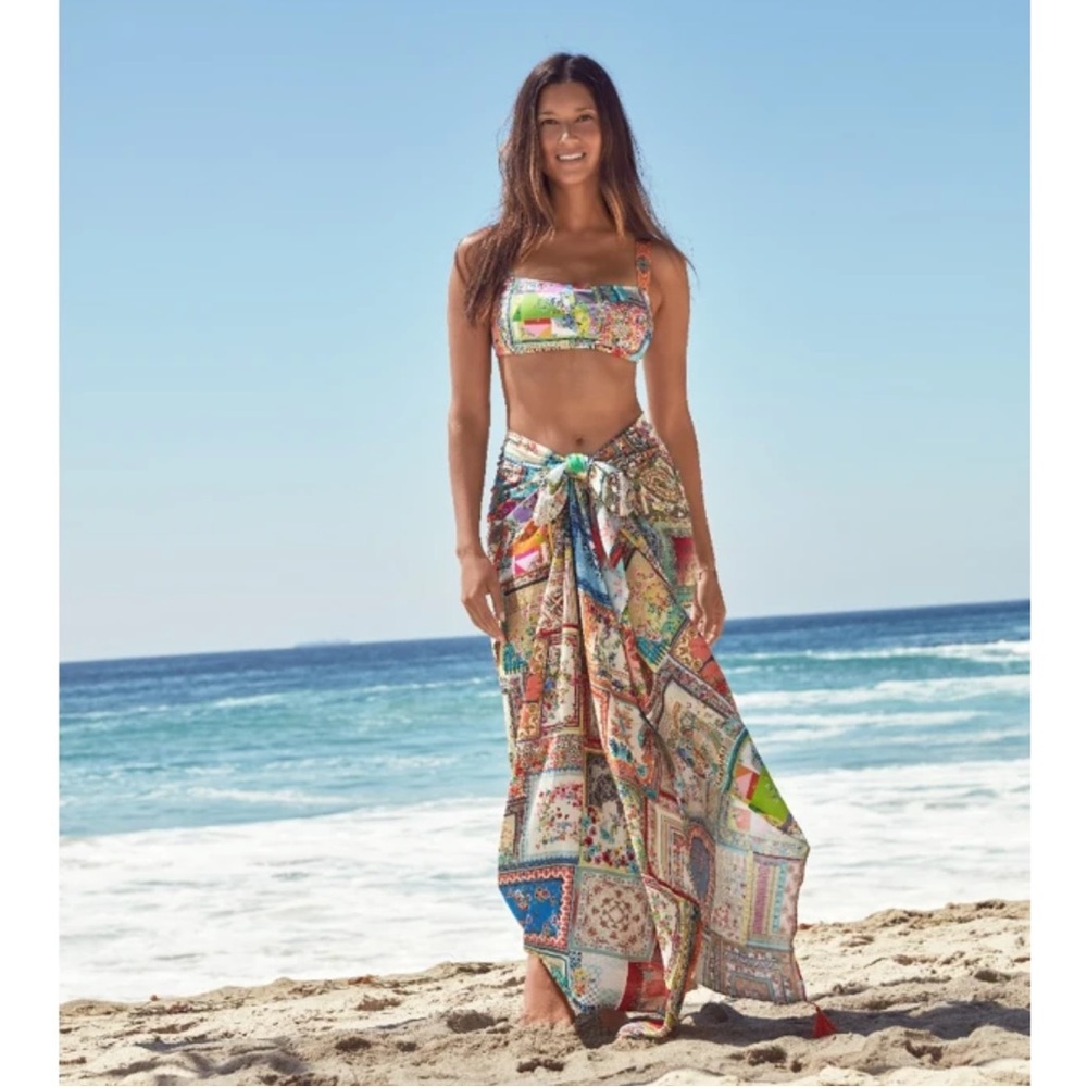 Johnny Was Faye bandeau bikini top XL multicolor